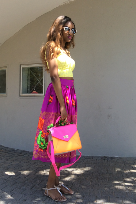 African print skirt